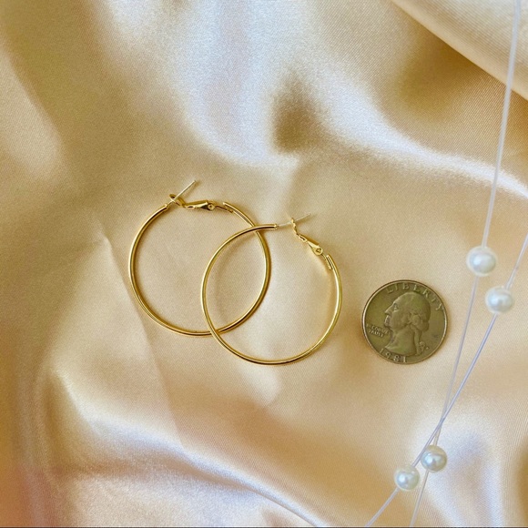 💙 Gold Earrings Sterling Silver Posts - Picture 2 of 12